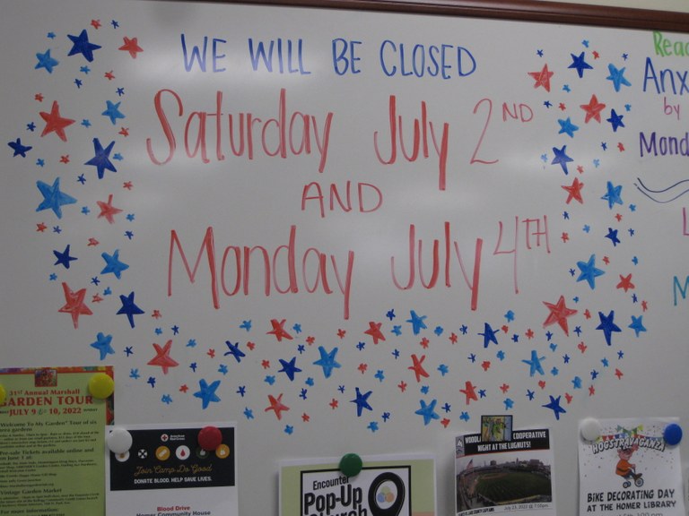 Closed on July 2nd and July 4th